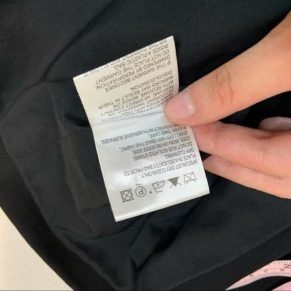 KAREN MILLEN BOAT NECK SILK ACCENT EMBELLISHED SHEATH DRESS KNEE LENGTH BLACK 8 - Picture 13 of 13